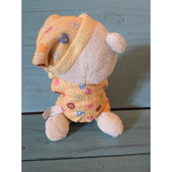 Prayer Pals Teddy Bear White Plush Yellow Pajamas Moon Stars Now I Lay Me Down - Picture 3 of 6
